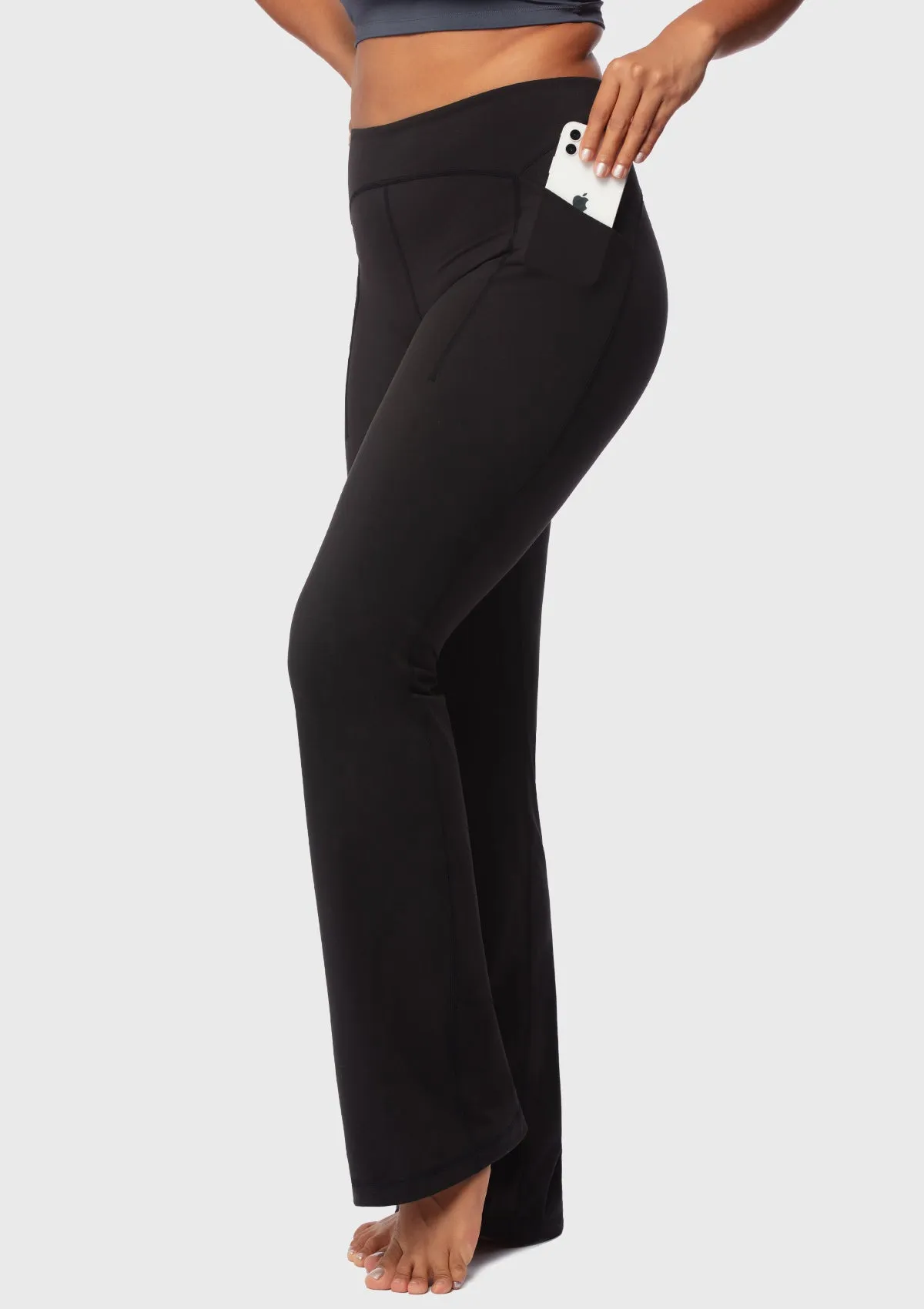 Songful High-Waisted Stretch Bootcut Yoga Pants Workout Leggings With Pockets