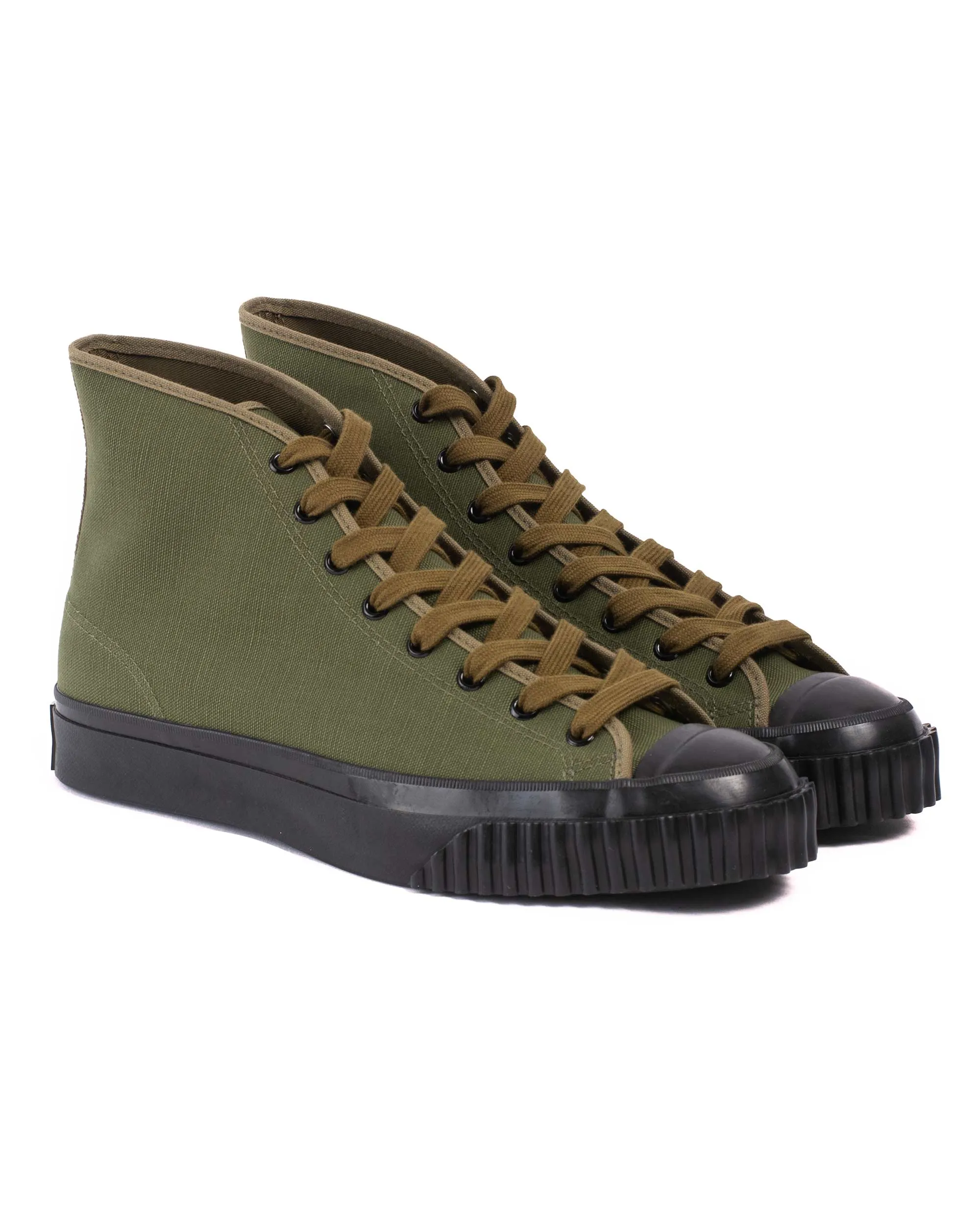 The Real McCoy's MA17010 Military Canvas Training Shoes Olive