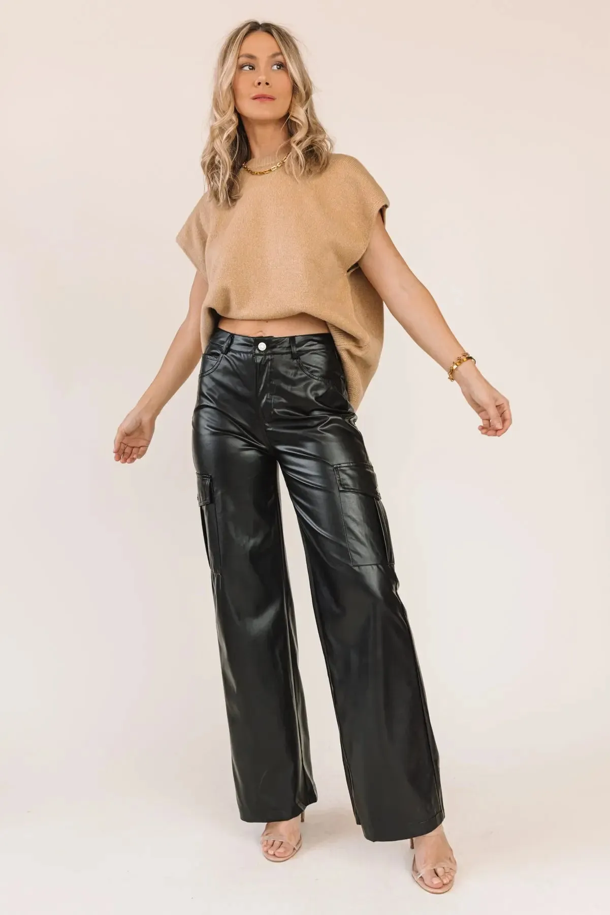 Trendy Girl Faux Leather Pants - Final Sale