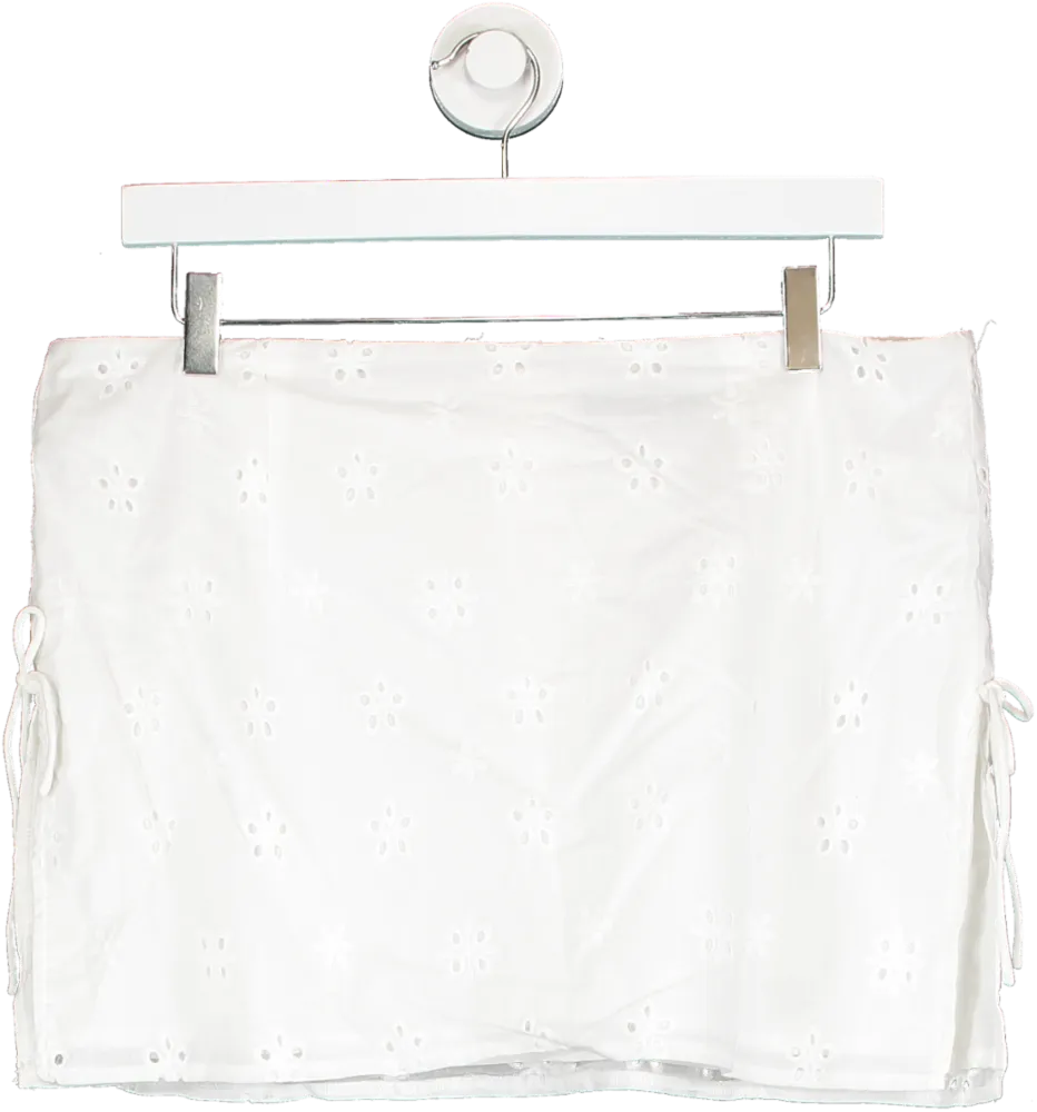 White Fox White Lace Mini Skirt UK XL