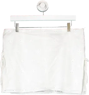 White Fox White Lace Mini Skirt UK XL