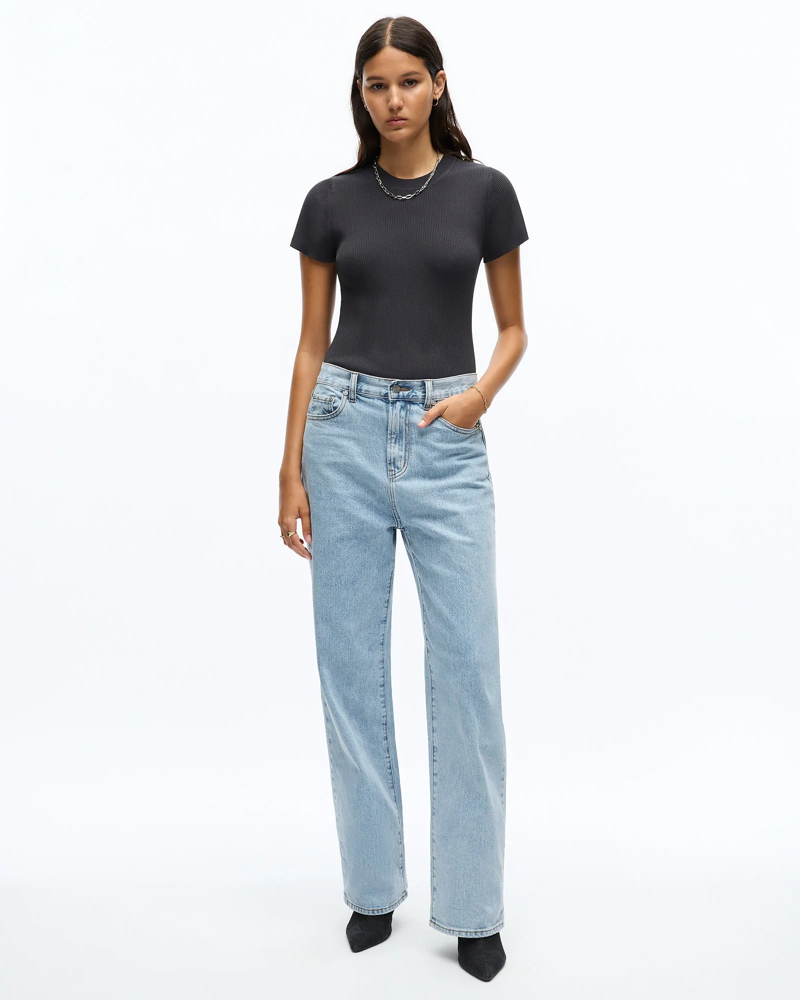 WIDE LEG JEAN - FADED INDIGO