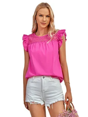 Women Top - Ruffle Sleeves