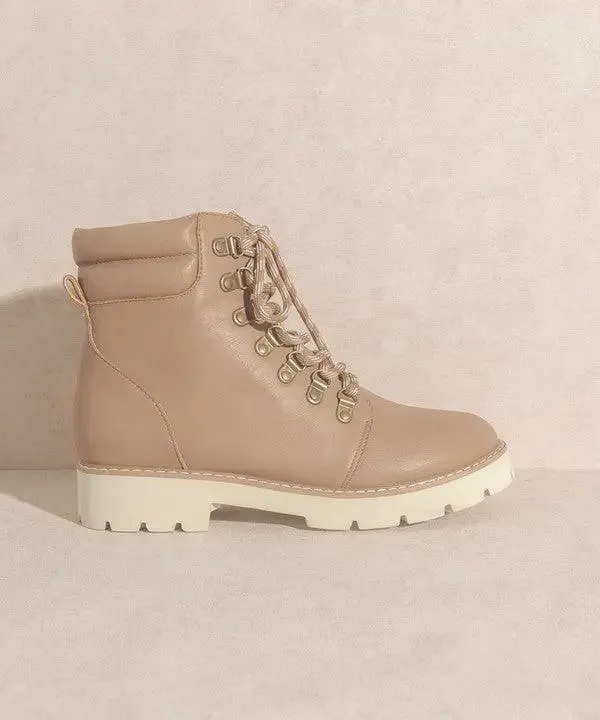 Women's Bootie Latte Laced Up