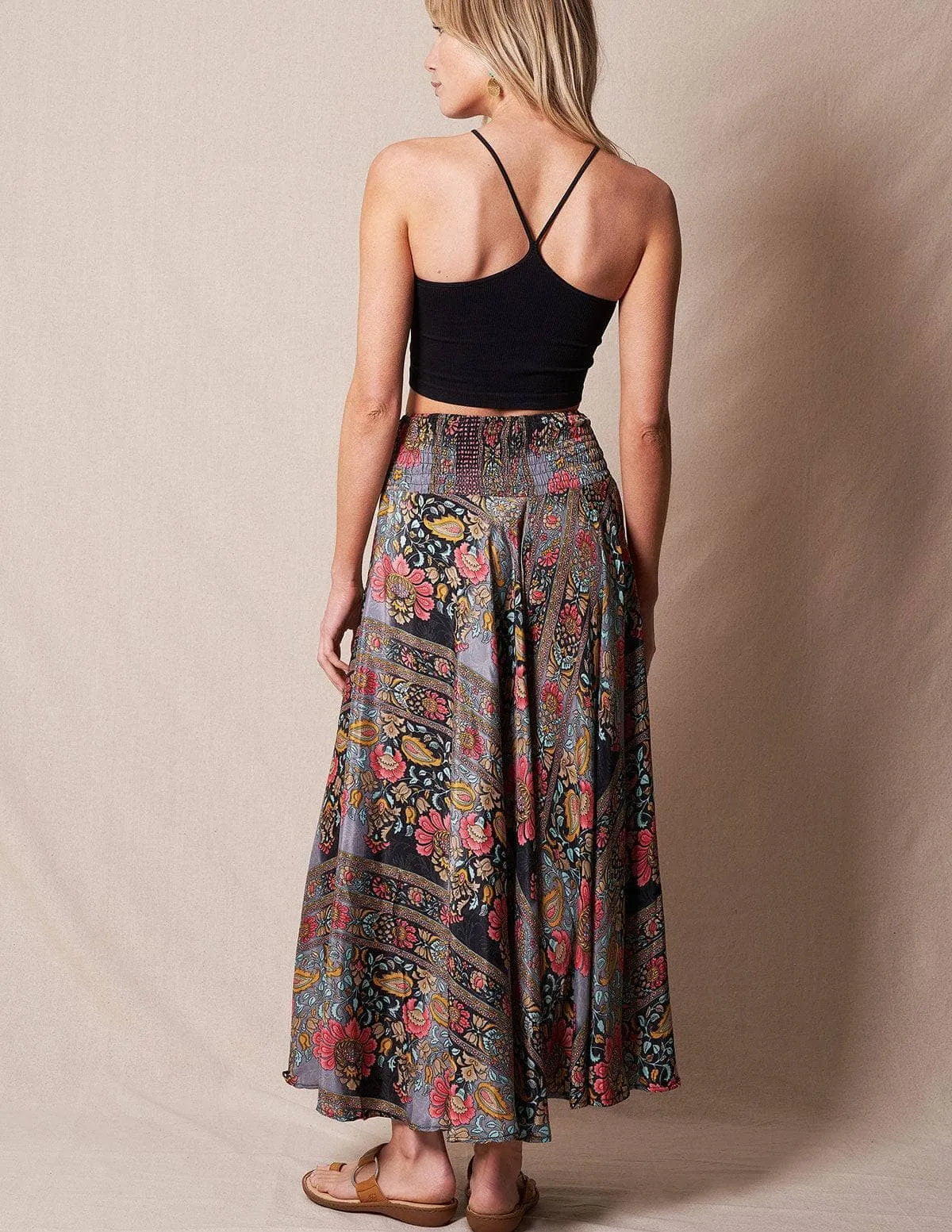 Zayna Palazzo Pants - Black Multi